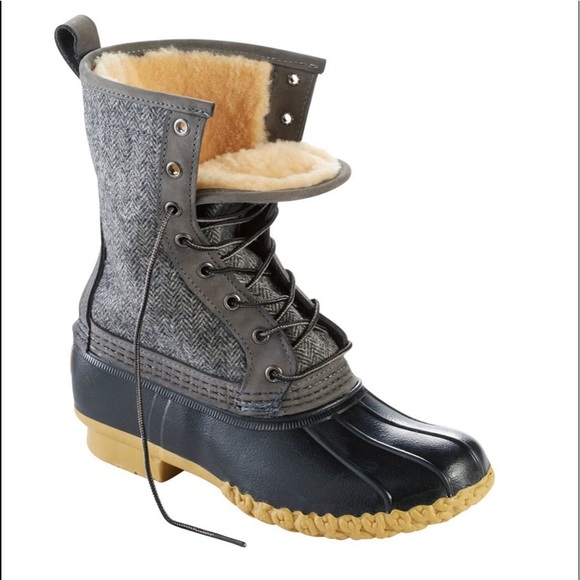 L.L. Bean Shoes - L.L. Bean Boots 10” Shearling Lined Herringbone